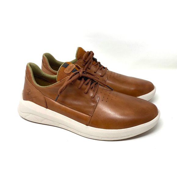 Timberland Men Size 13 A2Q9E 212 Bradstreet Ultra Oxford  Leather Brown Sneakers - Picture 6 of 10